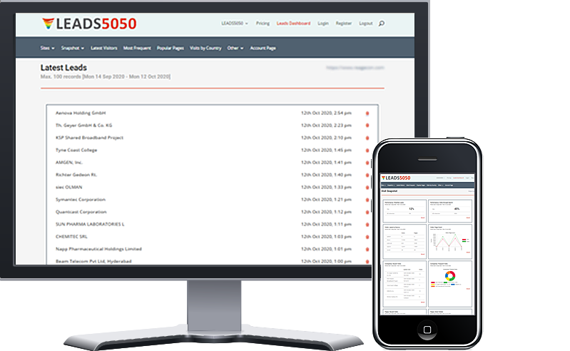 Monitor-and-mobile-phone Website Lead Generation Software