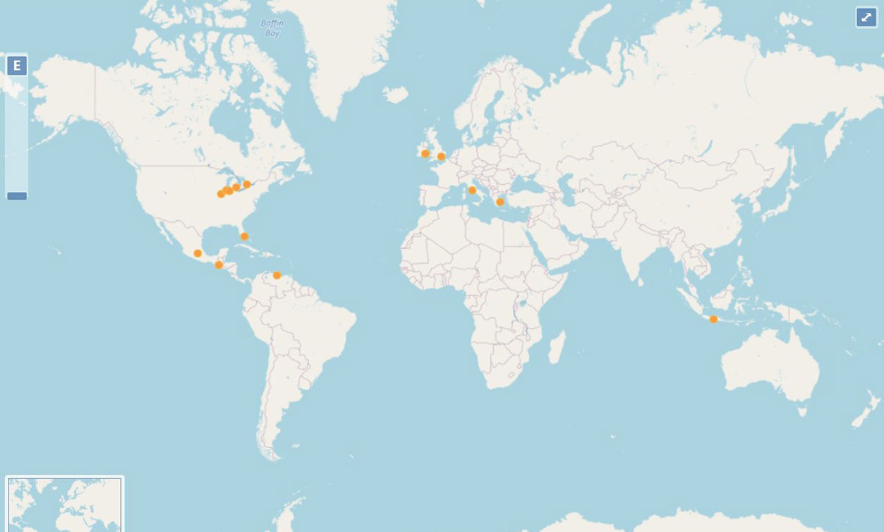 Visitor Source / Origin Map