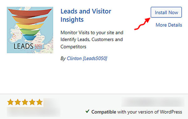 Leads and Visitor Insights plugin on the WordPress Repository