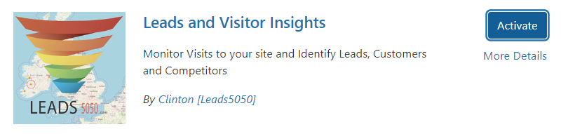 Leads5050 WordPress Activate